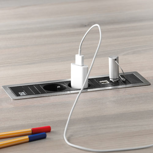 Розетка тока - POWER FRAME - BACHMANN - USB / для компьютерной техники / множественная