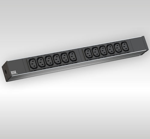 Розетка тока - 19" BASIC 1U CEI 60320 - BACHMANN - для компьютерной техники / множественная / на столешнице