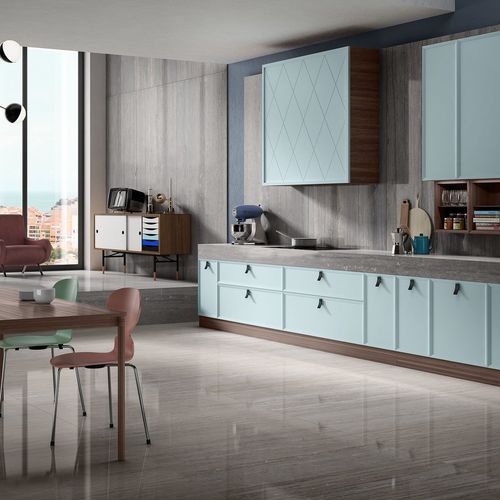 Рабочая поверхность из керамогранита - MAXIMUS NEW TRAVERTINO - RAK Ceramics - для кухни / черная / коричневая