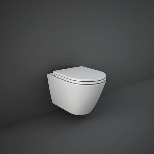 Подвесной унитаз - RAK-FEELING - RAK Ceramics - из керамики / овальный / безободковый