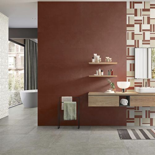Плитка из керамики - EVEN : CHERRY - Panaria ceramica - для интерьера / настенная / имитация бетона