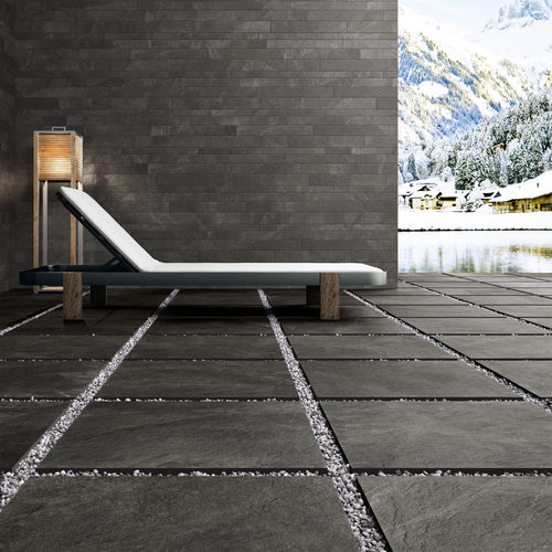 Плитка из керамогранита - LINEA FIORDO-FRAME : GROOVE - Panaria ceramica - естественная отделка / структурная / для интерьера