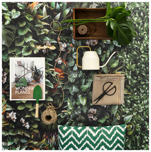Плитка для интерьера - GLAM : GREENWALL - Panaria ceramica - настенная / 50x100 см / в цветочек