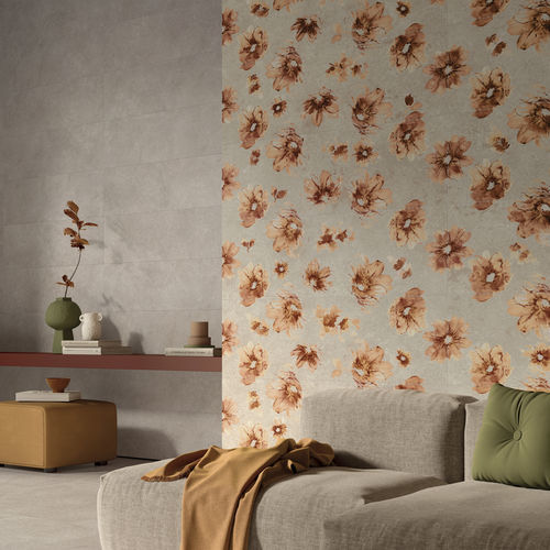 Плитка из керамогранита - IQONIQA : POPPY WARM - Panaria ceramica - матовая / для интерьера / для гостиной