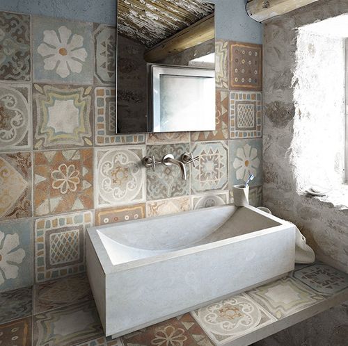 Плитка из керамогранита - MEMORY MOOD : DECORS - Panaria ceramica - матовая / для интерьера / для ванной комнаты