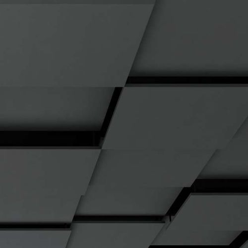 Подвесной потолок из дерева - EXTENSION - OBERFLEX - из плит / для офиса / для интерьера