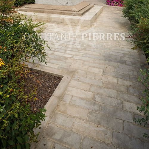 Мостовая из камня - CENEVIÈRES - OCCITANIE PIERRES - для наружного применения / текстурированная / противоскользящая