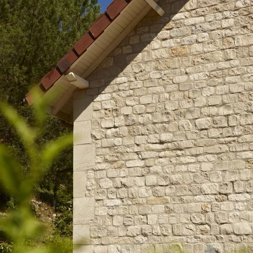 Облицовочная пластина из натурального камня - BORIE D'AUBEROCHE - OCCITANIE PIERRES - для наружного использования / приклеиваемая / для старого основания