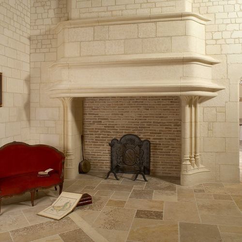 Облицовка камина винтаж - RENAISSANCE - OCCITANIE PIERRES - из камня / бежевая