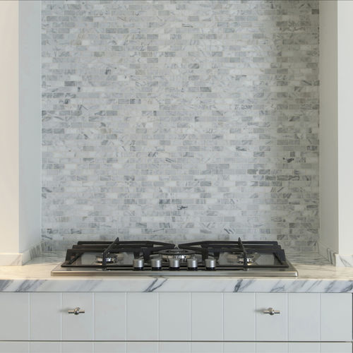 Комод для кухни из металла - BIANCO CARRARA - OCCITANIE PIERRES - из мрамора / с высоким сопротивлением