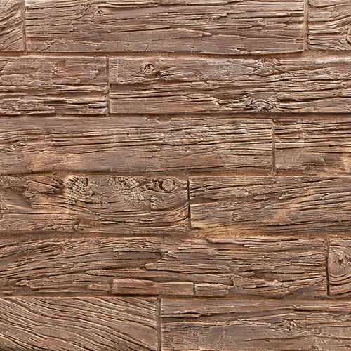 Декоративная панель из полиэстера - HORIZONTAL WOODEN SLEEPERS BROWN - MSD Panels - из стекловолокна / настенный / набивной