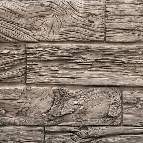 Декоративная панель из полиэстера - HORIZONTAL WOODEN SLEEPERS ASH - MSD Panels - из стекловолокна / настенный / набивной