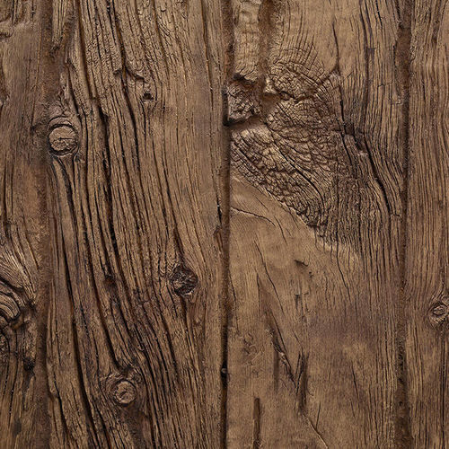 Декоративная панель из полиэстера - VERTICAL WOODEN SLEEPERS OLD WALNUT - MSD Panels - из стекловолокна / настенный / набивной