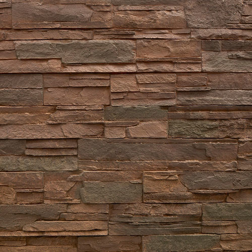 Декоративная панель из полиэстера - STONE BROWN - MSD Panels - из стекловолокна / настенный / набивной