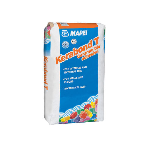 Клей для керамической плитки для цементирования - KERABOND T - MAPEI - для плиточного пола / синтетическая смола / для цемента