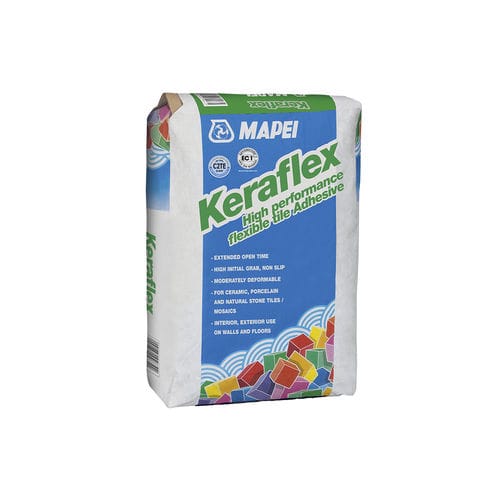 Клей для керамической плитки для цементирования - KERAFLEX - MAPEI - для плиточного пола / синтетическая смола / для цемента