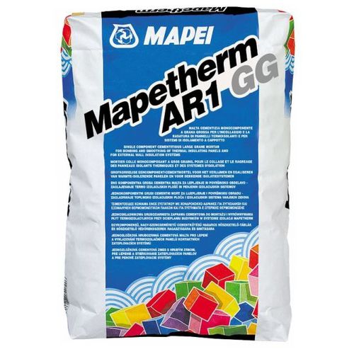 Строительный раствор для затирки - MAPETHERM AR1 GG - MAPEI - для исправления неровностей / для теплоизоляции снаружи ITE / для цемента