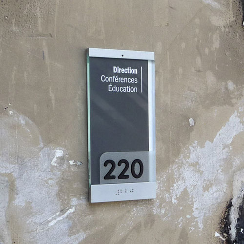 Указательная табличка для двери - PARIS  - MARCAL - настенная / из ПВХ / со шрифтом Брайля