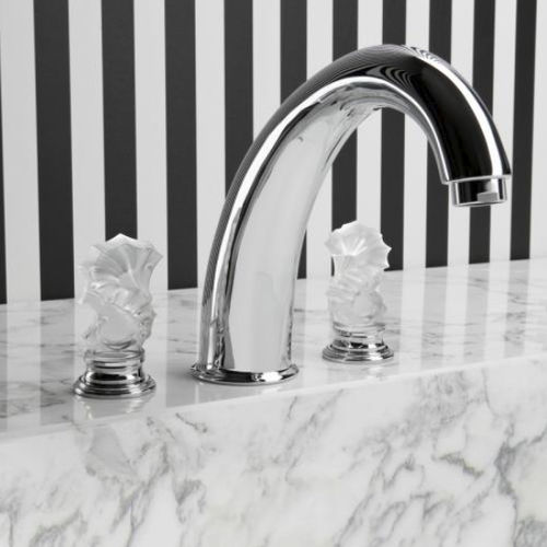 Двухрычажный смеситель для раковины - SEAHORSE 000RBSH041CR - Oasis Group srl - настольный / из хромированного металла / для ванной комнаты
