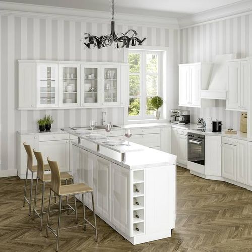 Классическая кухня - VENECIA - Allmilmö - из дерева / островного типа / L-образная