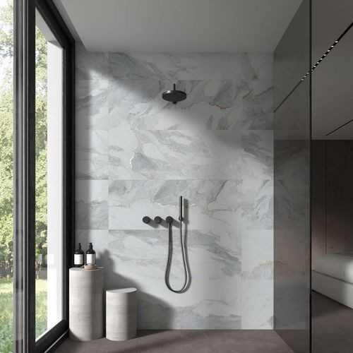 Плита из камня из мрамора - CALACATTA GOLD - APAVISA PORCELANICO - для внутренней компоновки / для стены / полированная
