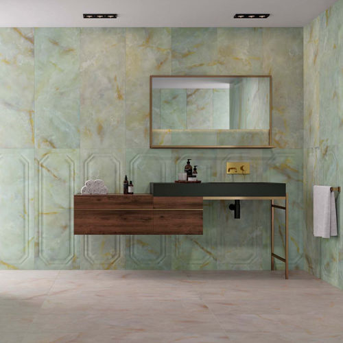 Плитка из фарфора - ONICE - APAVISA PORCELANICO - блестящая / для интерьера / для гостиной