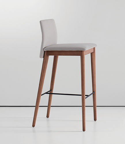 Современный барный стул - KL - BERNHARD design - для интерьера / из кожи / из ткани