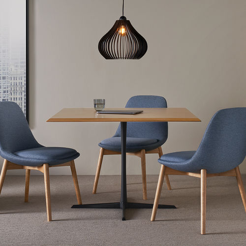 Современный стол - VUE - BERNHARD design - из полированного алюминия / из клена / из дуба