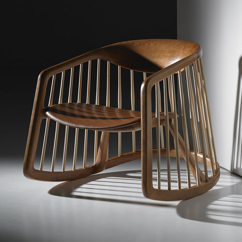 Современное кресло - HARPER - BERNHARD design - из кожи / из вишневого дерева / из клена