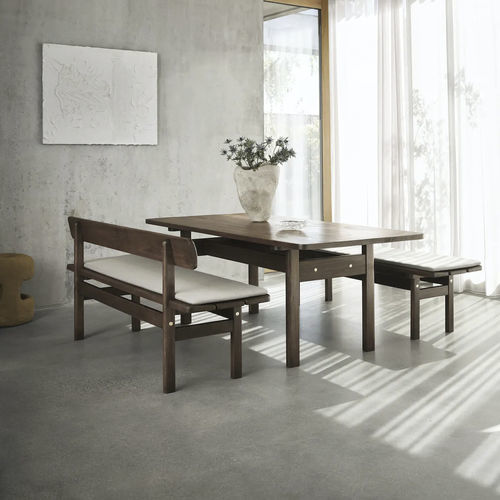 Современный обеденный стол - Asserbo - Carl Hansen & Son - из эвкалипта / с основанием из цельной древесины / прямоугольный
