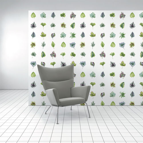 Покрытие для стен для внутреннего пространства - LEAFERY - Design Tex  - из полиэстера / из целлюлозы / набивное