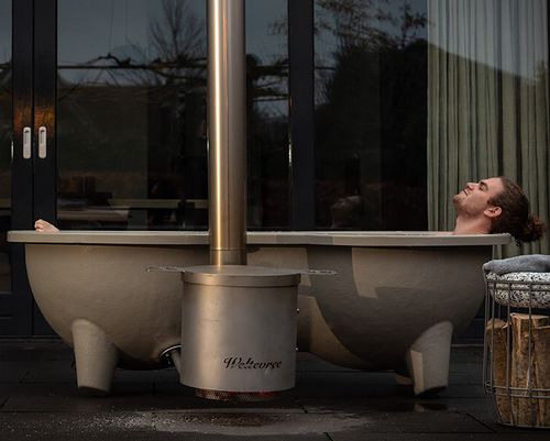 Скандинавская баня из стекловолокна - THE DUTCHTUB LOVESEAT - dutchtub - из нержавеющей стали / для бытового использования