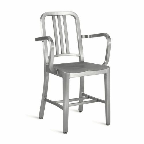 Современный cтул - NAVY® : 1006-A - emeco - из алюминия / для бытового использования / с подлокотниками