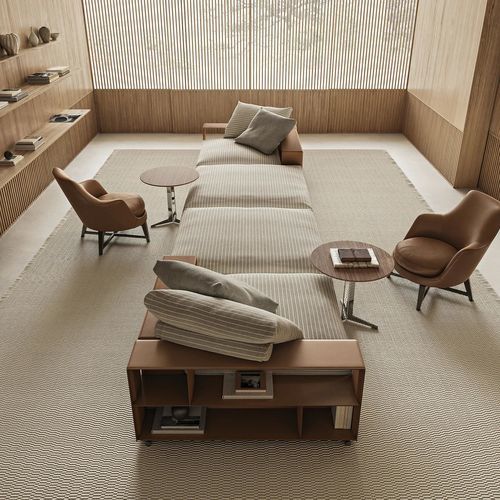 Модульный диван - GROUNDPIECE - FLEXFORM - современный / для гостиной / из металла