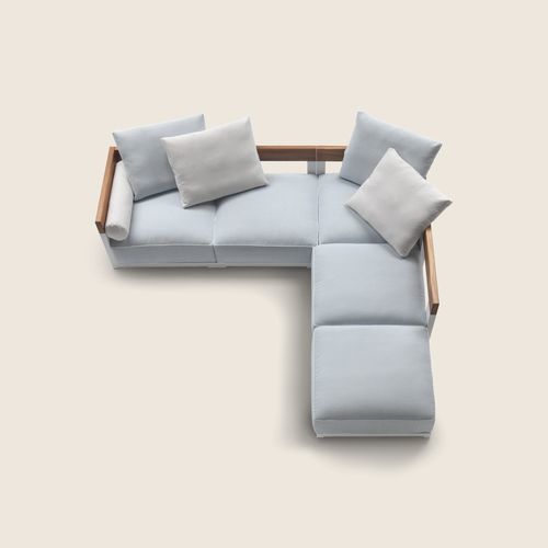 Модульный диван - MILOS - FLEXFORM - минималистский дизайн / для улицы / из стали