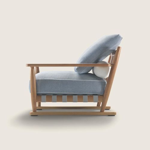 Кресло ретро - MERIGGIO - FLEXFORM - из пенополиуретана / из водоотталкивающей ткани / из стали
