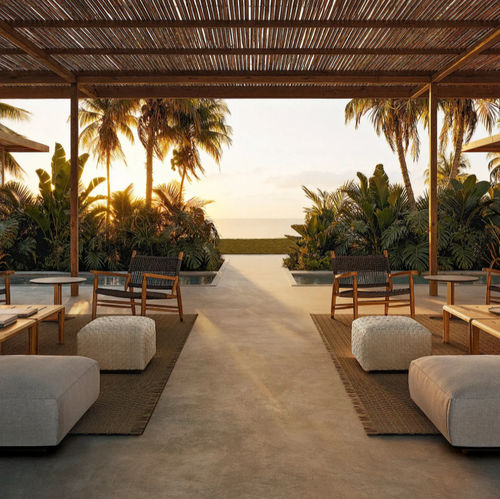 Современная оттоманка - BANGKOK OUTDOOR - FLEXFORM - из полиуретана / из каучука / из водоотталкивающей ткани