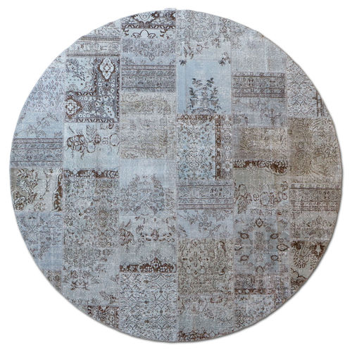 Современный ковер - MeatPacking Patchwork Argento - G.T.DESIGN - лоскутное изделие / из шерсти / из хлопка