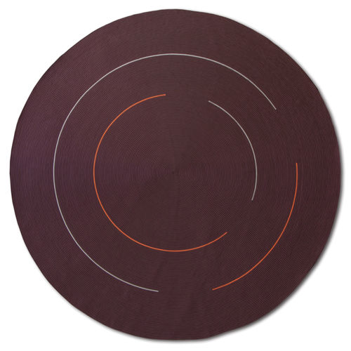 Современный ковер - Hula Hoop Circle - G.T.DESIGN - в полоску / однотонный / круглый