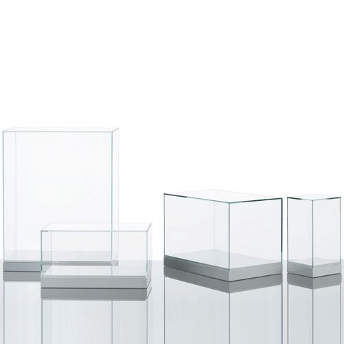 Современный стеклянный шкаф - TECHE  - GLAS ITALIA - из стекла / из лакированной древесины