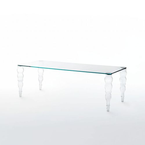 Современный стол - POST MODERN  - GLAS ITALIA - из лакированного стекла / прямоугольный / круглый