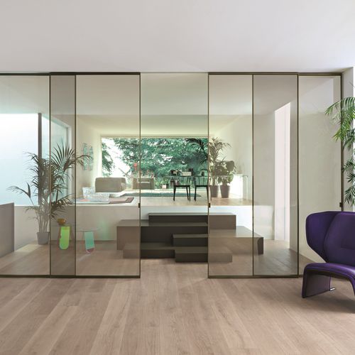 Дверь для интерьера - SHERAZADE - GLAS ITALIA - из стекла / из алюминия / раздвижная