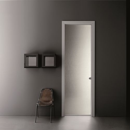 Дверь для интерьера - ALADIN FRAME - GLAS ITALIA - из стекла / из алюминия / «пенал»