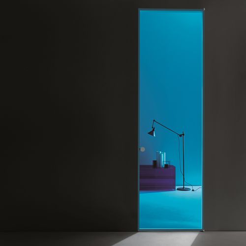 Дверь для интерьера - ALADIN SWING PLAIN - GLAS ITALIA - из стекла / из алюминия / створчатая