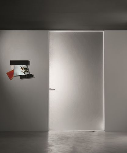 Дверь для интерьера - ALADIN PLAIN - GLAS ITALIA - из стекла / из алюминия / поворотная