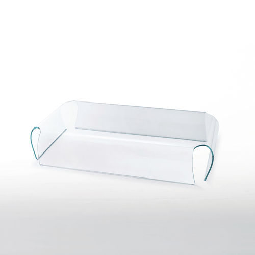 Современный журнальный столик - BENT - GLAS ITALIA - из стекла / изогнутый / для бытового использования