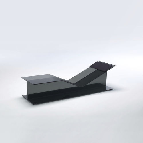 Современный шезлонг - I-BEAM  - GLAS ITALIA - из стекла / черный / Jean-Marie Massaud