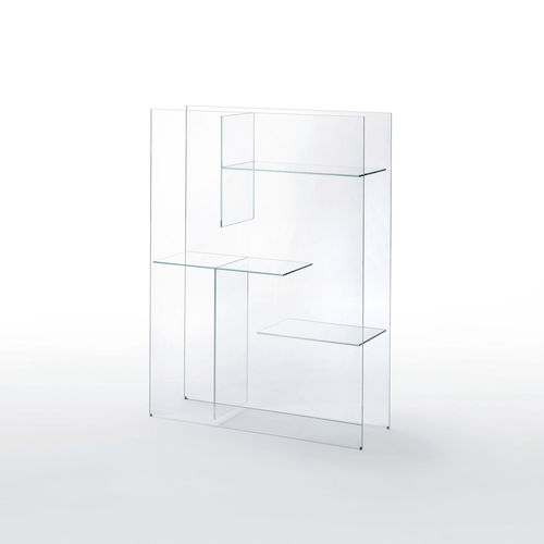 Современный книжный шкаф - TRANSFIX - GLAS ITALIA - из стекла / Marc Krusin