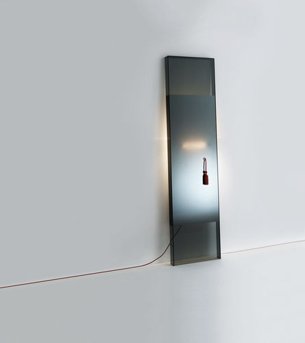 Отдельностоящее зеркало - DIVA  - GLAS ITALIA - современное / прямоугольное / вертикальное