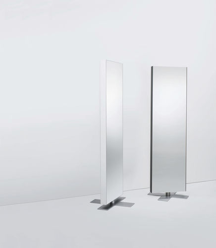 Отдельностоящее зеркало - GIANO - GLAS ITALIA - современное / прямоугольное / из металла